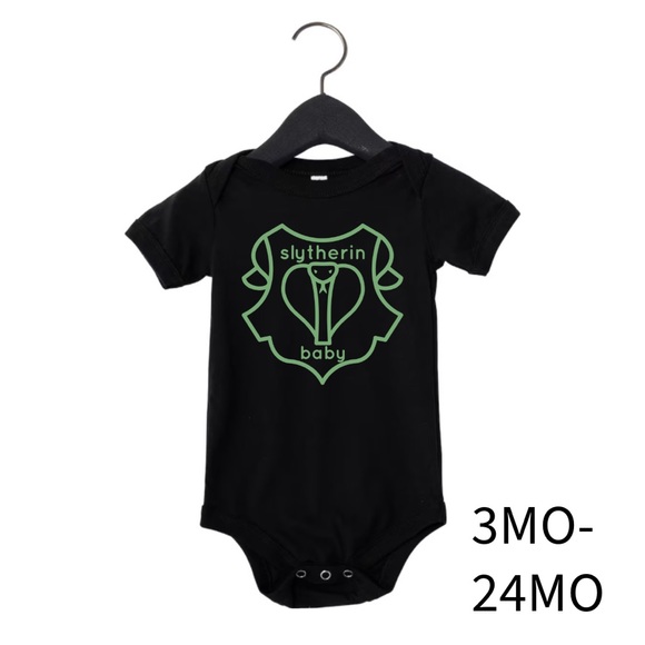 Tshirt Slytherin Baby Cute Kawaii Harry Potter Hogwarts Adult Kid Toddler Baby - Picture 4 of 9